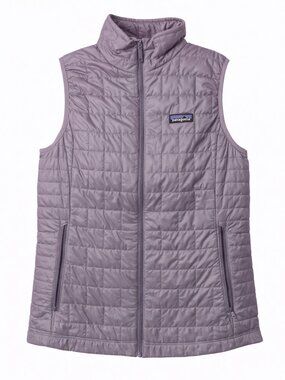 Patagonia Nano Puff Vest Women’s Large Purple Lightweight Puffer Full Zip Outdoo
